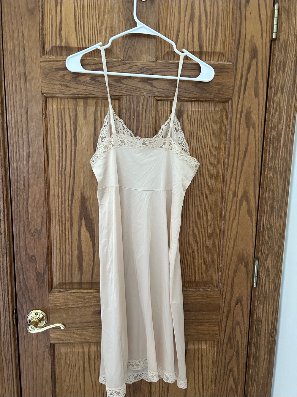 vassarette Cream Lace-Trim Slip image 3